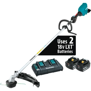 Makita XRU17PT, kit: Makita XRU17PT 36V (18V X2) LXT Brushless String Trimmer Kit (5.0Ah)