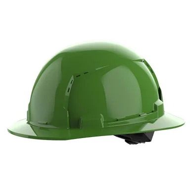 Milwaukee 48-73-1207, accessory: BOLT Green Type 1 Class C Full Brim Vented Hard Hat with 4 Point Ratcheting Suspension