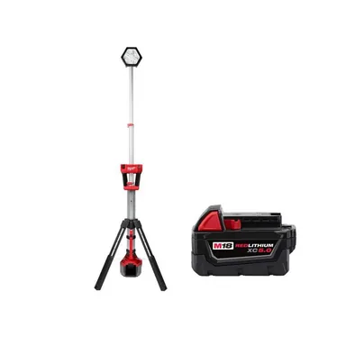 Milwaukee 2131-20-48-11-1850, bundle: M18 18-Volt Lithium-Ion Cordless Rocket Dual Power Tower Light w/5.0ah Battery