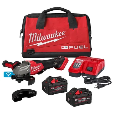 Milwaukee 3672-22, kit: M18 FUEL ONE-KEY 18V Lith-Ion Brushless Cordless 4-1/2 in./6 in. Variable Speed Grinder w/Paddle Switch & Two Batteries