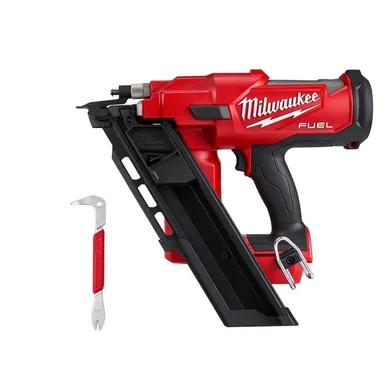 Milwaukee 2745-20-48-22-9031, bundle: M18 FUEL 3-1/2 in. 18-Volt 30-Degree Lithium-Ion Brushless Cordless Framing Nailer W/10 in. Nail Puller with Dimpler