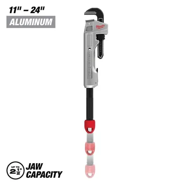 Milwaukee 48-22-7318, unpowered: Aluminum Cheater Pipe Wrench