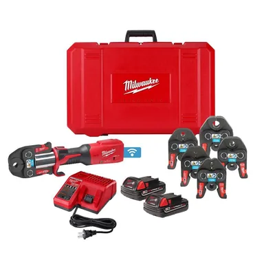 Milwaukee 2922-22M, kit: M18 18V Lithium-Ion Brushless Cordless Press Tool Kit with Streamline ACR Copper 1/4 in. - 7/8 in. Jaws (6-Jaws Incl)