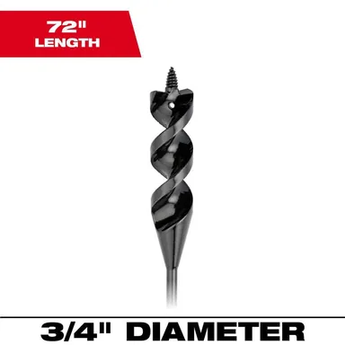 Milwaukee 48-13-8375, accessory: 3/4 in. x 72 in. Cable Bit (photograph from the Home Depot listing)