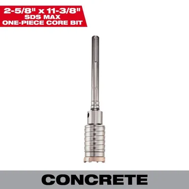 Milwaukee 48-20-5412, accessory: 2-5/8 in. x 11-3/8 in. SDS-MAX Core Bit