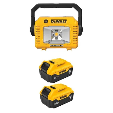 DeWalt DCL077BWCB205-2, bundle: 20-Volt MAX Lithium-Ion Compact Cordless Task Light with (2) 20-Volt MAX 5. 0Ah Battery