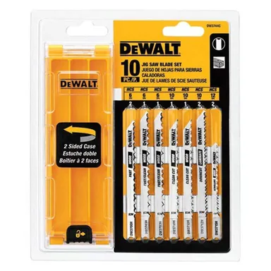 DeWalt DW3744C, accessory: Jig Saw Blade Set with case U-Shank (10-Piece)