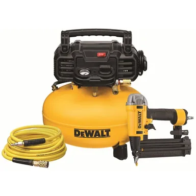 DeWalt DXCM1KIT, unclassified: 6 Gal. 165 PSI18-Gauge Brad Nailer and Heavy-Duty Pancake Electric Air Compressor Combo Kit