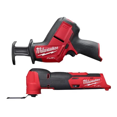 Milwaukee 2526-20-2520-20, bundle: M12 FUEL 12V Lithium-Ion Cordless Oscillating Multi-Tool and M12 FUEL HACKZALL Reciprocating Saw
