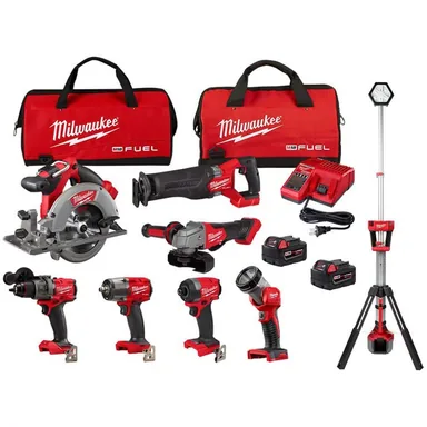 Milwaukee 3697-27-2131-20, bundle: M18 FUEL 18-Volt Lithium-Ion Brushless Cordless Combo Kit (7-Tool) w/M18 Tower Light