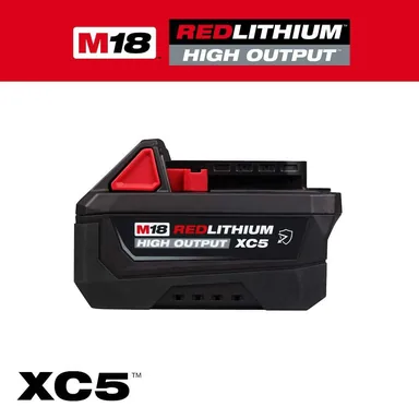 Milwaukee 48-11-1855R, accessory: M18 18V Lithium-Ion REDLITHIUM HIGH OUTPUT XC 5.0 Ah Resistant Battery Pack