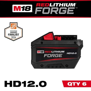 Milwaukee 48-11-1813-x6, accessory: M18 18V Lithium-Ion REDLITHIUM FORGE HD 12.0 Ah Battery Pack (6-Pack)