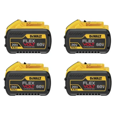 DeWalt DCB609-4, accessory: 20V/60V MAX FLEXVOLT Lithium-Ion 9.0Ah Battery (4-Pack)