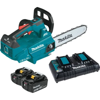 Makita XCU08PT, kit: Makita XCU08PT 18V X2 36V 14" Li-Ion Brushless Top Handle Chain Saw Kit