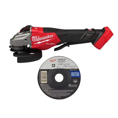 Milwaukee 3670-20-49-94-4520, bundle: M18 FUEL 18-Volt Lithium-Ion Brushless Cordless 4-1/2 in. /6 in. Braking Grinder with Paddle Switch with Wheel