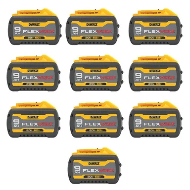 DeWalt DCB609-10, accessory: FLEXVOLT 20V/60V MAX Lithium-Ion 9.0Ah Battery Pack (10-Pack)