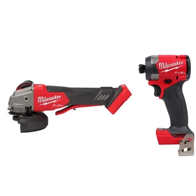 Milwaukee 2888-20-2953-20, bundle: M18 FUEL 18V Lith-Ion Brushless Cordless 4-1/2 in. /5 in. Grinder w/ Variable Speed & Paddle Switch w/ Impact Driver