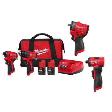 Milwaukee 3494-22-3485-20-3049-20, bundle: M12 12-Volt Lithium-Ion Brushless Cordless Subcompact Drill and Impact Driver Combo Kit with Die Grinder (4-Tool)