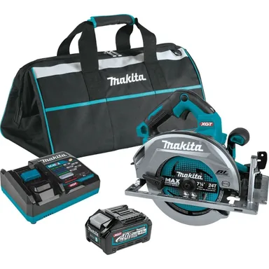 Makita GSH01M1, kit: Makita GSH01M1 40V max XGT Brushless Cordless 7-1/4" Circular Saw Kit, AWS Capable (4.0Ah)