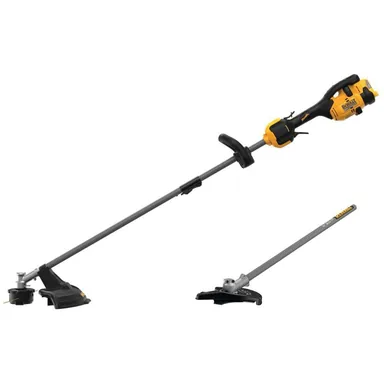 DeWalt DCST972BWOAS5BC, bundle: FLEXVOLT 60V MAX 17 in. Cordless Battery Powered Attachment Capable Trimmer (Tool Only) with Brush Cutter Attachment