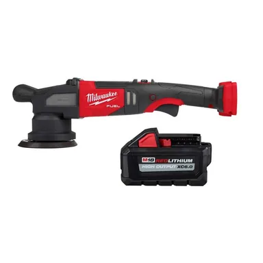Milwaukee 2684-20-48-11-1865, bundle: M18 FUEL 18-Volt Lithium-Ion Brushless Cordless 15 mm DA Polisher with 6.0 Ah High Output Battery