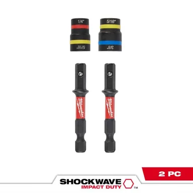 Milwaukee 49-66-4565, accessory: SHOCKWAVE Impact-Duty Quik-Clear 2-In-1 Alloy Steel Magnetic Nut Driver Set (2-Piece) (photograph from the Home Depot listing)