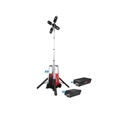 Milwaukee MXF041-1XC-MXFXC608, bundle: MX FUEL ROCKET Tower Light/Charger with (1) 6.0 Ah Battery and (1) 8.0 Ah Battery