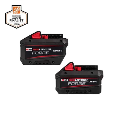 Milwaukee 48-11-1813-48-11-1881, bundle: M18 18V Lithium-Ion REDLITHIUM FORGE HD 12.0 Ah Battery Pack w/M18 REDLITHIUM FORGE XC 8.0 Ah Battery Pack