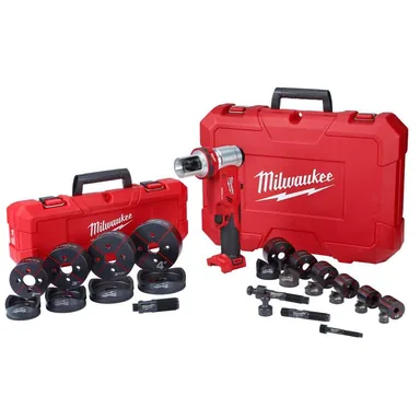 Milwaukee 2677-04, kit: M18 18V Lithium-Ion Cordless FORCE LOGIC 1/2 in. to 4 in. 6 Ton Knockout Tool