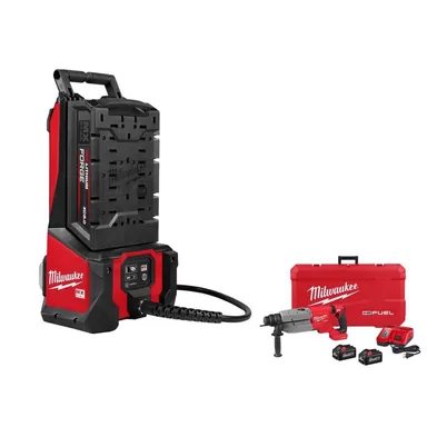 Milwaukee MXF372-2XC-2916-22, bundle: MX FUEL High Cycle Concrete Vibrator Kit with (2) FORGE XC 8.0 Batteries, MX Super Charger, & Rotary Hammer Kit