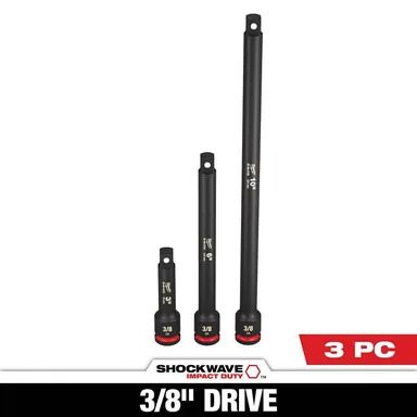 Milwaukee 49-66-6714, accessory: SHOCKWAVE Impact Duty 3/8 in. Drive Extension Set (3-Piece)