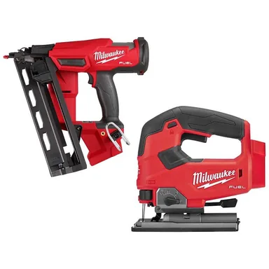 Milwaukee 2841-20-2737-20, bundle: M18 FUEL 18-Volt Lithium-Ion Brushless Cordless Gen II 16-Gauge Angled Finish Nailer with Jig Saw
