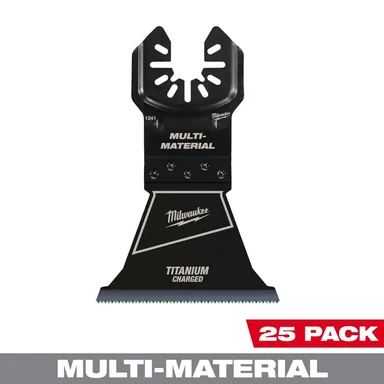 Milwaukee 49-25-1248, accessory: 2-1/2 in. Titanium Bi-Metal Universal Fit Wood and Metal Cutting Multi-Tool Oscillating Blade (25-Pack)