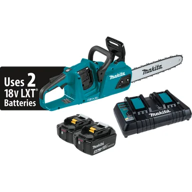 Makita XCU07PT, kit: Makita XCU07PT 36V (18V X2) LXT Brushless 14" Chain Saw Kit (5.0Ah)