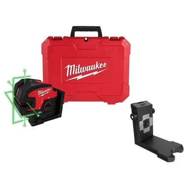 Milwaukee 3624-20-48-35-1311, bundle: M12 12-Volt Lithium-Ion Cordless Green 125 ft. Cross Line and 4-Point Laser Level W/ Quick Connect Laser Mount