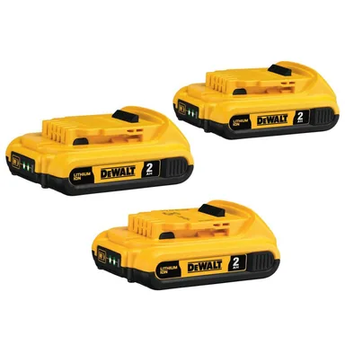 DeWalt DCB203-3, accessory: 20V MAX Lithium-Ion 2.0Ah Compact Battery -Pack (3 -Pack)