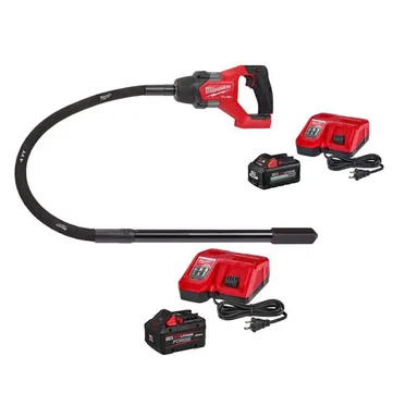 Milwaukee 2910-21-48-59-1881, bundle: M18 FUEL 18V Lith-Ion Cordless 4 ft. Concrete Pencil Vibrator Kit w/ 6.0 Ah Battery w/ FORGE 8. 0Ah Battery & Charger