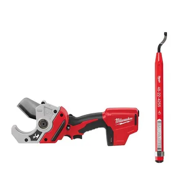 Milwaukee 2470-20-48-22-4255, bundle: M12 12V Lithium-Ion Cordless PVC Pipe Shear (Tool-Only) with Reaming Pen