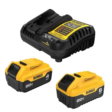 DeWalt DCB2460C, accessory: 20V MAX Lithium-Ion 6.0Ah and 4.0Ah Battery and Charger Starter Kit