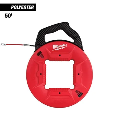 Milwaukee 48-22-4192, unpowered: 50 ft. Polyester Fish Tape with Flexible Metal Leader