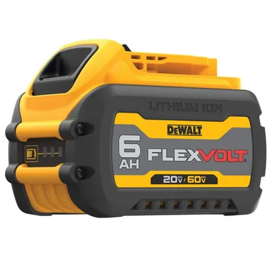 DeWalt DCB606, accessory: FLEXVOLT 20V/60V MAX Lithium-Ion 6.0Ah Battery Pack (photograph from the Home Depot listing)