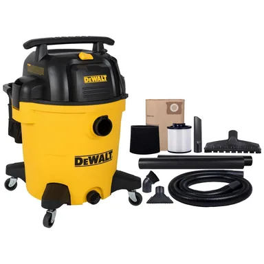 DeWalt DXV12P, standalone tool: 12 Gal. 5.5 HP Poly Wet/Dry Vacuum with Hose and Accessories