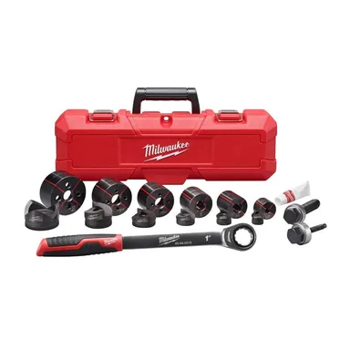 Milwaukee 49-16-2694, accessory: 1/2 in. x 2 in. Ratchet Knockout Set (photograph from the Home Depot listing)