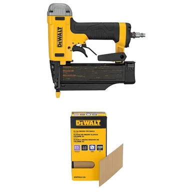DeWalt DWFP2350KW23125, bundle: 2 in. 23-Gauge Pneumatic Pin Nailer with 1-1/4 in. x 23-Gauge Pin Nails (2000-Pack)