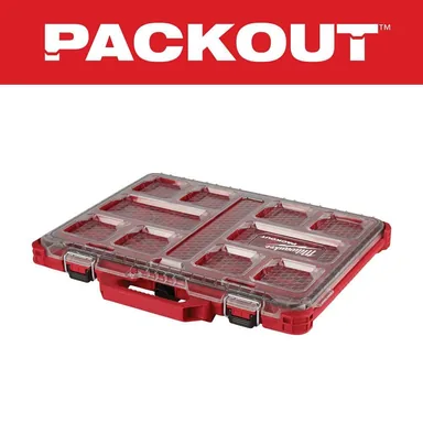 Milwaukee 48-22-8431, accessory: PACKOUT 11-Compartment Low-Profile Impact Resistant Portable Small Parts Organizer (photograph from the Home Depot listing)