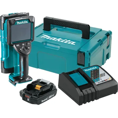 Makita DWD181R1J, kit: Makita DWD181R1J 18V LXT Lithium"‘Ion Cordless Multi-Surface Scanner Kit (2.0Ah), with Interlocking Storage Case
