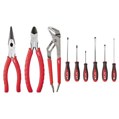 Milwaukee 48-22-6331-48-22-2706, bundle: 9-Piece Pliers and Screwdriver Set