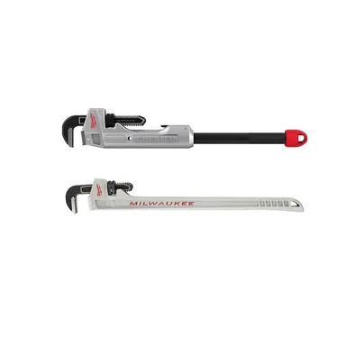 Milwaukee 48-22-7213-48-22-7318, bundle: 10 in. Aluminum Pipe Wrench with Power Length Handle with Al. Cheater Wrench (2-Piece)