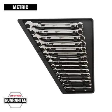 Milwaukee 48-22-9515, unpowered: Combination Metric Wrench Mechanics Tool Set (15-Piece) (photograph from the Home Depot listing)