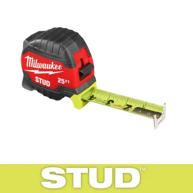 Milwaukee 48-22-1425, unpowered: 25 ft. Gen II  STUD Tape Measure